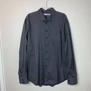 GEORG ROTH Men's Classic Black Thin Striped Button-Up Shirt Size XXXL